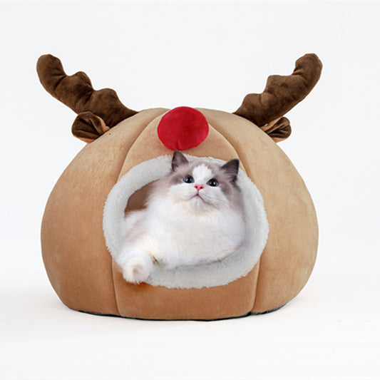 Christmas Reindeer Pet Tent Kennel