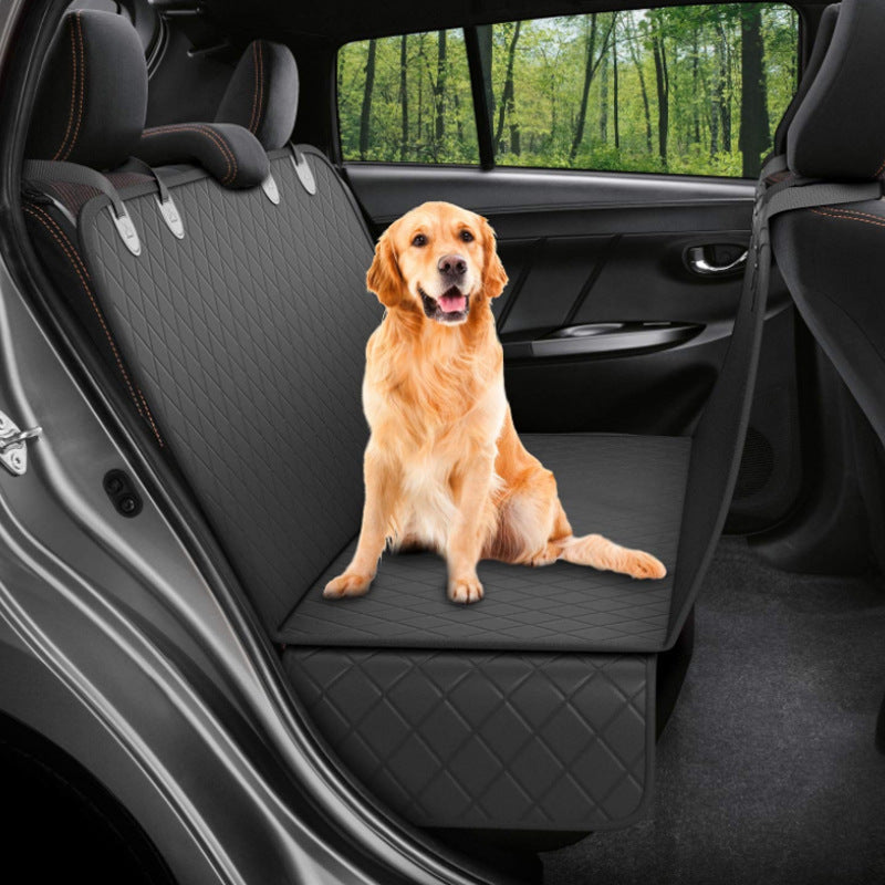 Dog Car Seat Cover with View Mesh and Hammock Design