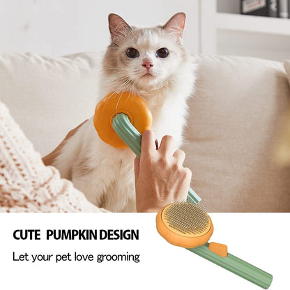 Pet Pumpkin Self-Cleaning Grooming Brush