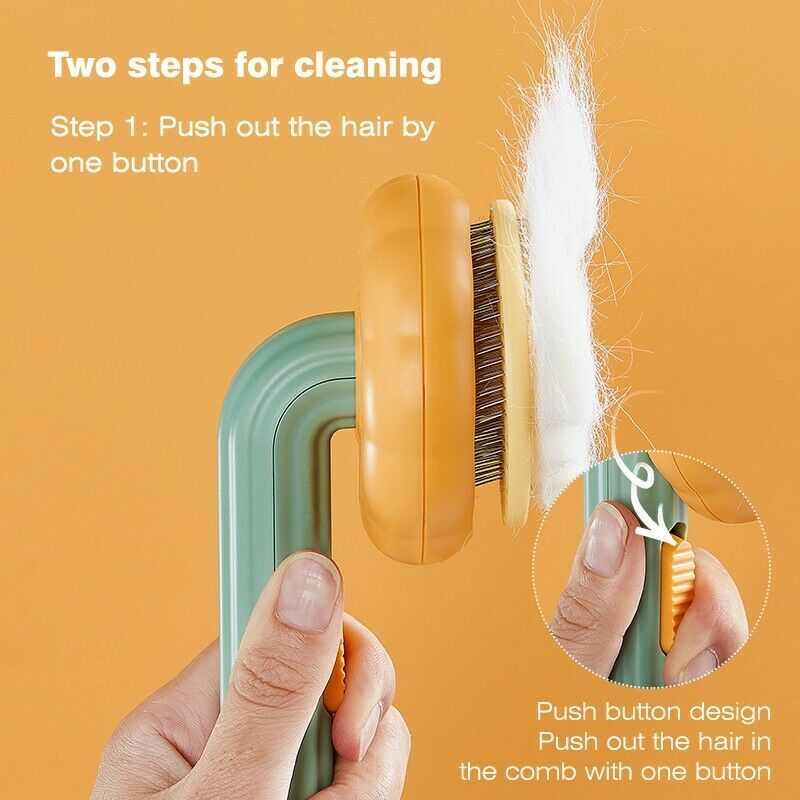 Pet Pumpkin Self-Cleaning Grooming Brush