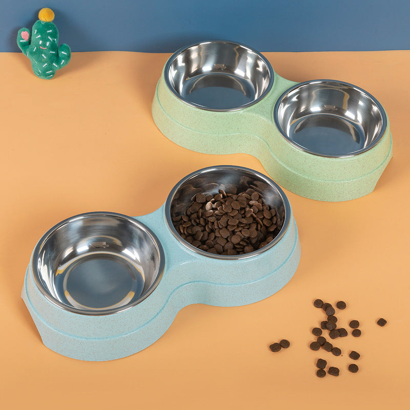 Double Pet Bowls – Food & Water Feeder