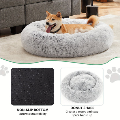 Fluffy Plush Calming Pet Bed