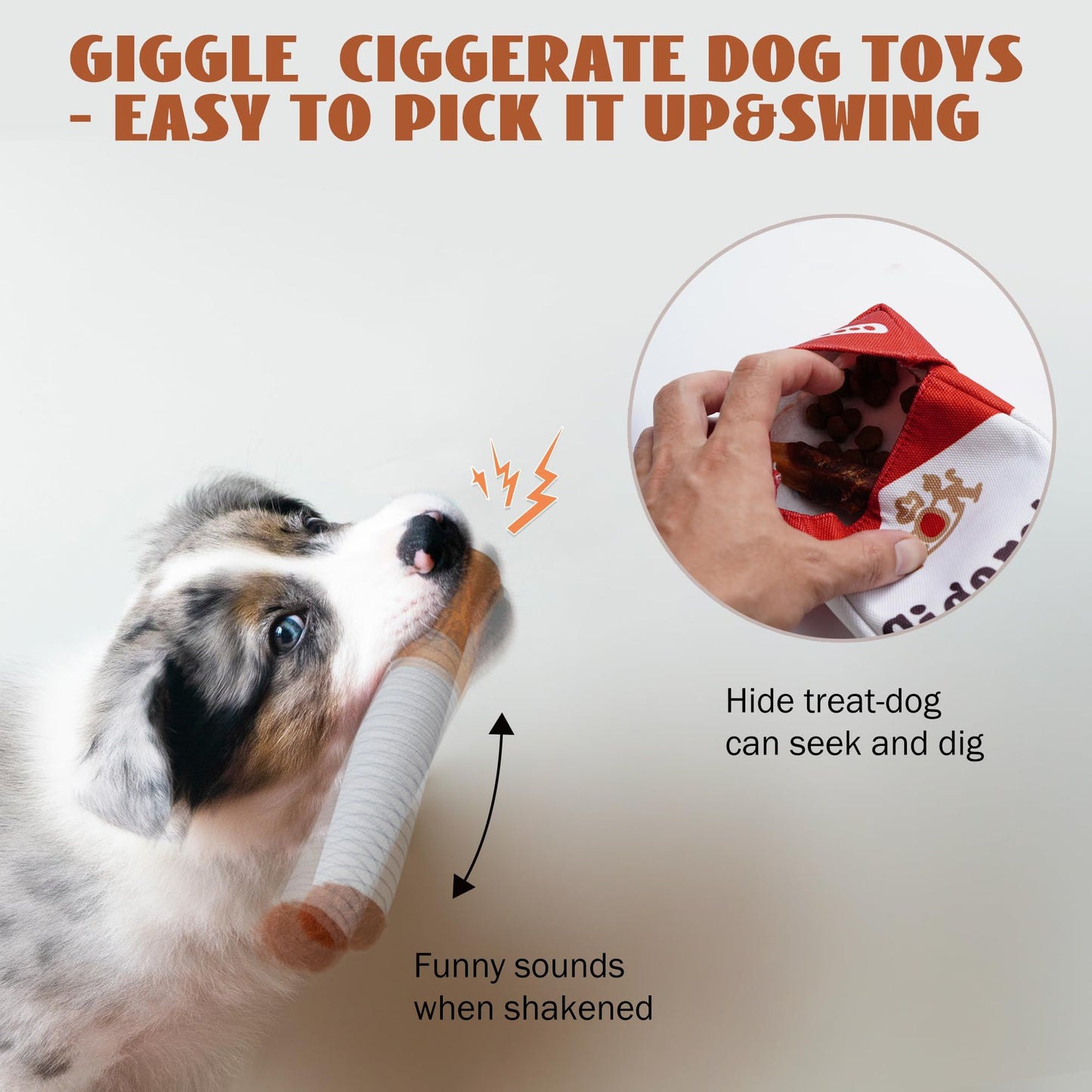 Funny Cigarette Dog Toy