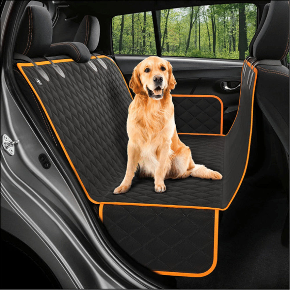 Dog Car Seat Cover with View Mesh and Hammock Design