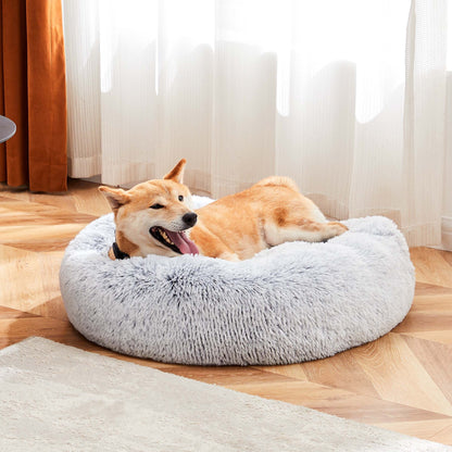 Fluffy Plush Calming Pet Bed