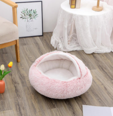 Cozy Round Plush Pet Bed