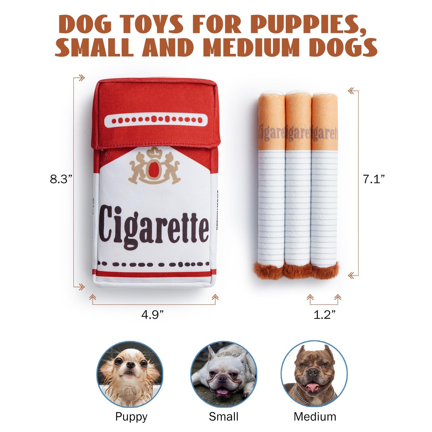 Funny Cigarette Dog Toy