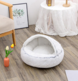 Cozy Round Plush Pet Bed