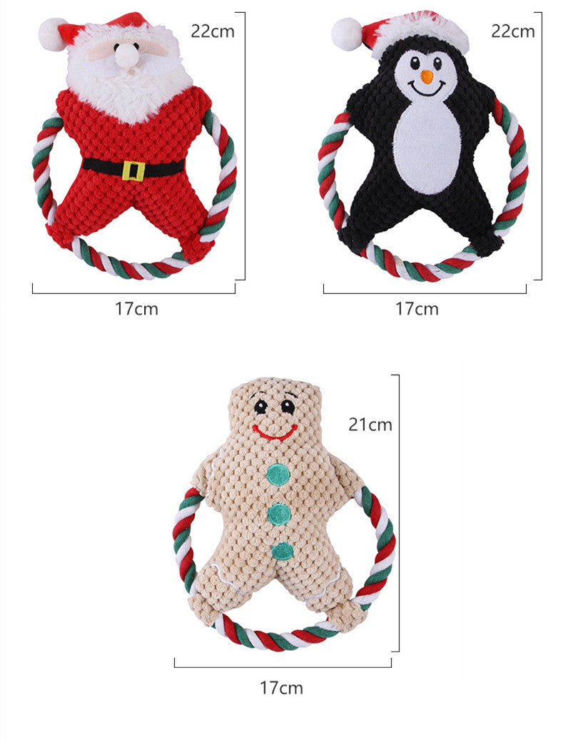 Festive Plush Christmas Pet Toys