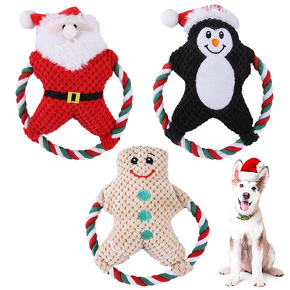 Festive Plush Christmas Pet Toys