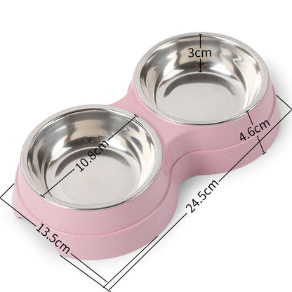 Double Pet Bowls – Food & Water Feeder