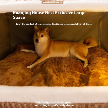 Cozy Bear Cave Dog Bed