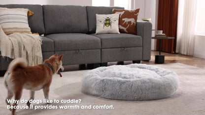 Fluffy Plush Calming Pet Bed