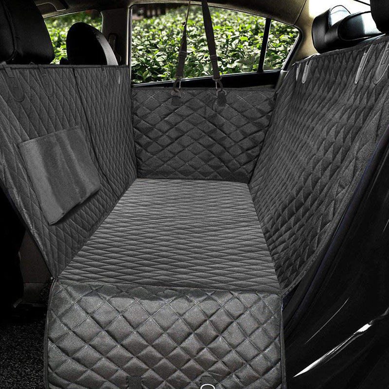 Dog Car Seat Cover with View Mesh and Hammock Design