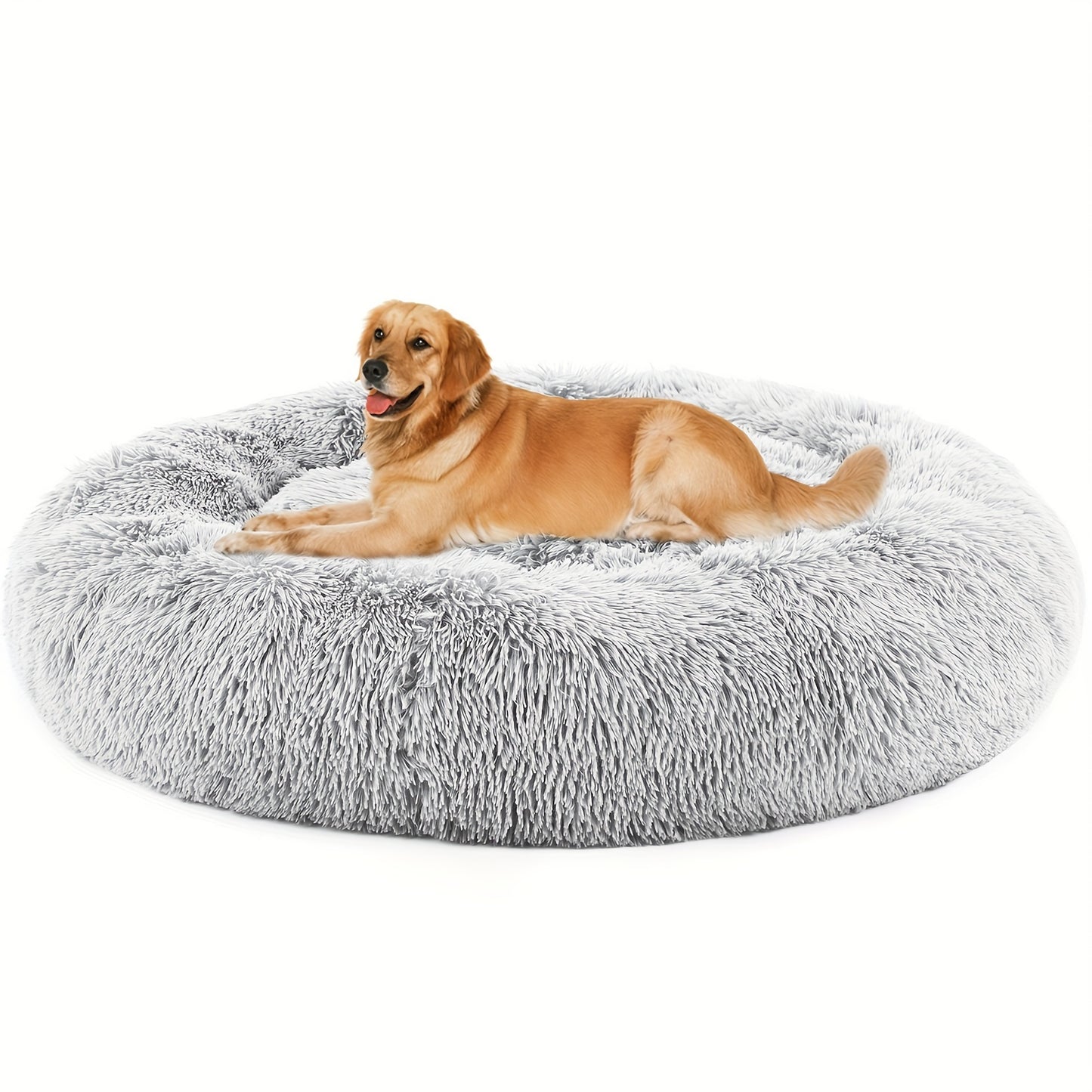 Fluffy Plush Calming Pet Bed