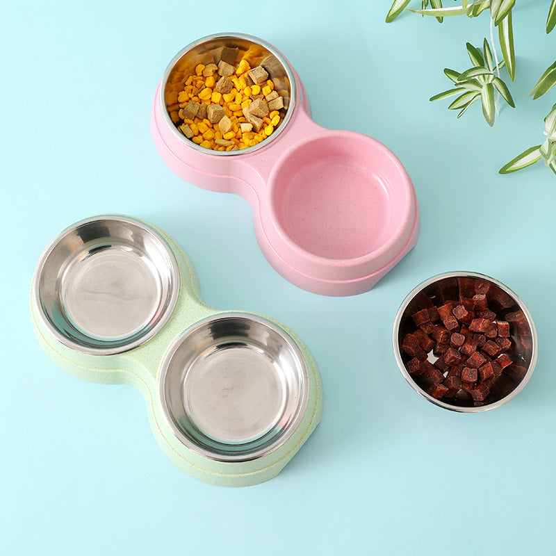 Double Pet Bowls – Food & Water Feeder