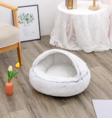 Cozy Round Plush Pet Bed