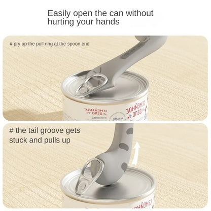 Pet Food Lid & Can Opener Spoon & Feeding Tool